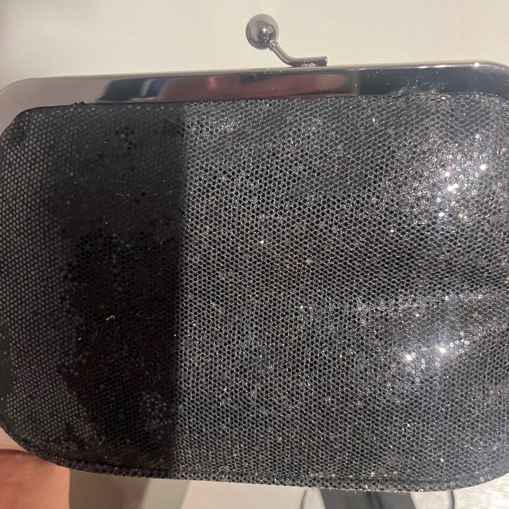 ✨🖤 Black Sparkly Clutch and Earrings  🖤✨ discounted shipping - Picture 4 of 4